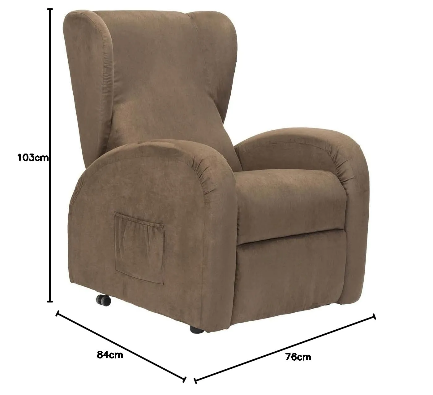 Poltrone Italia Poltrona Relax Elettrica 2 Motori Zero Gravity Alzapersona in Microfibra, Marrone - immagine 2