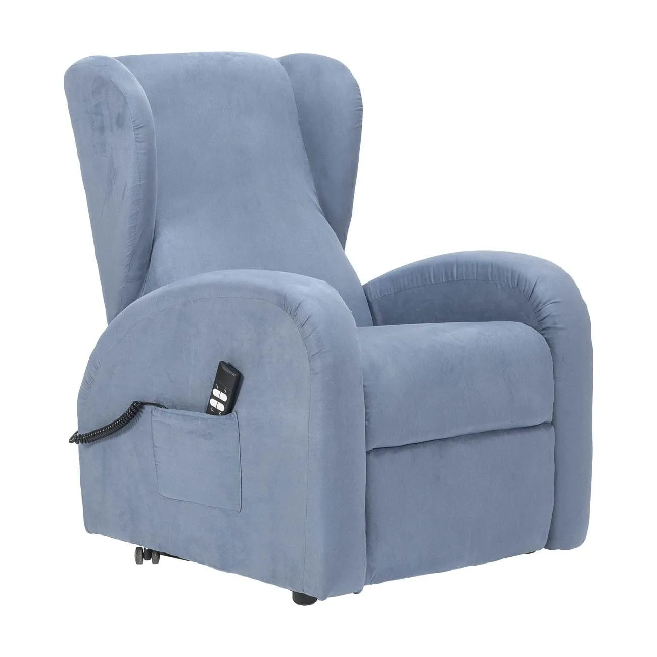 Poltrone Italia Irene2 Poltrona Relax Elettrica 2 Motori Zero Gravity Alzapersona in Microfibra, Azzurro - immagine 1