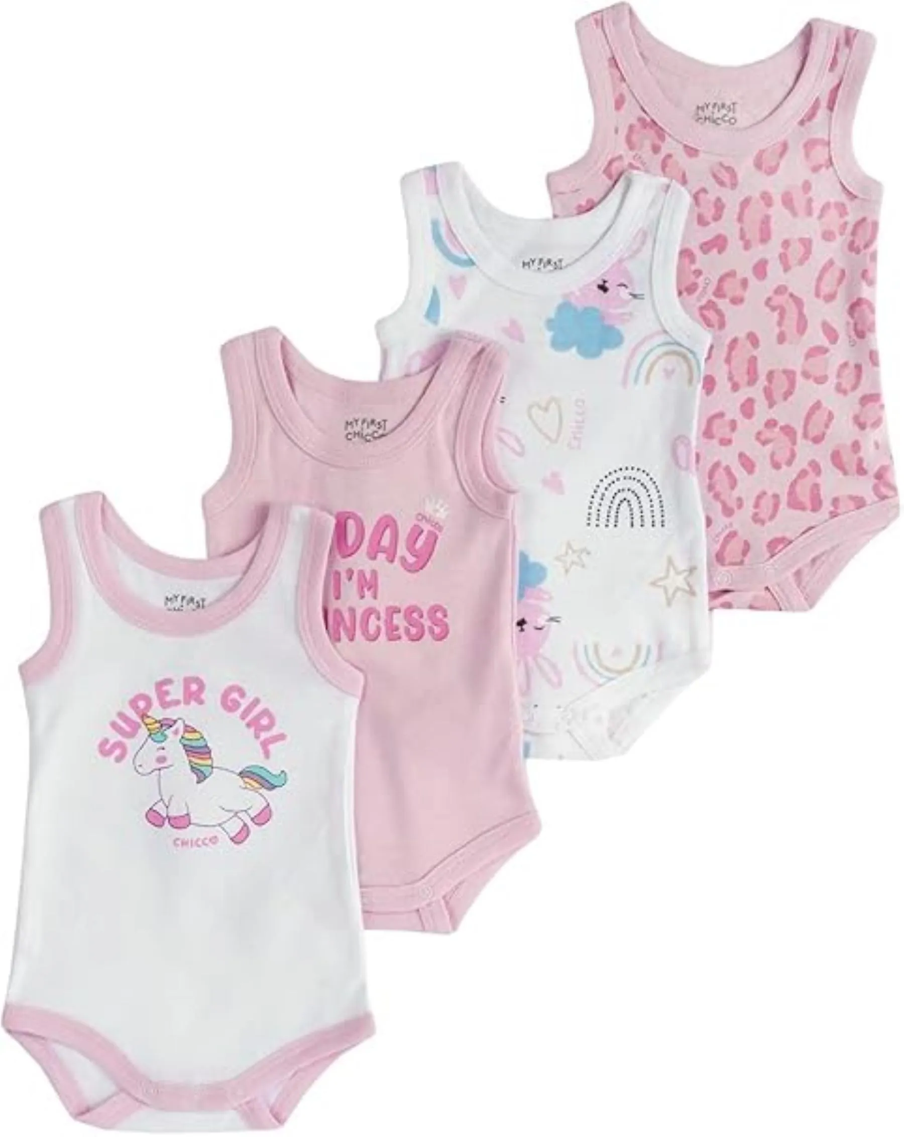 Chicco Bimba 0-24 Set di 4 Body a Maniche Corte - immagine 1