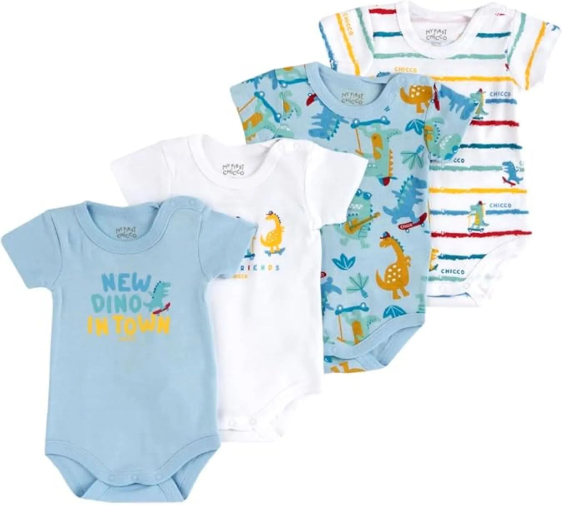 Chicco Set di 4 Body a Maniche Corte Bimbo 0-24 Mesi - immagine 1