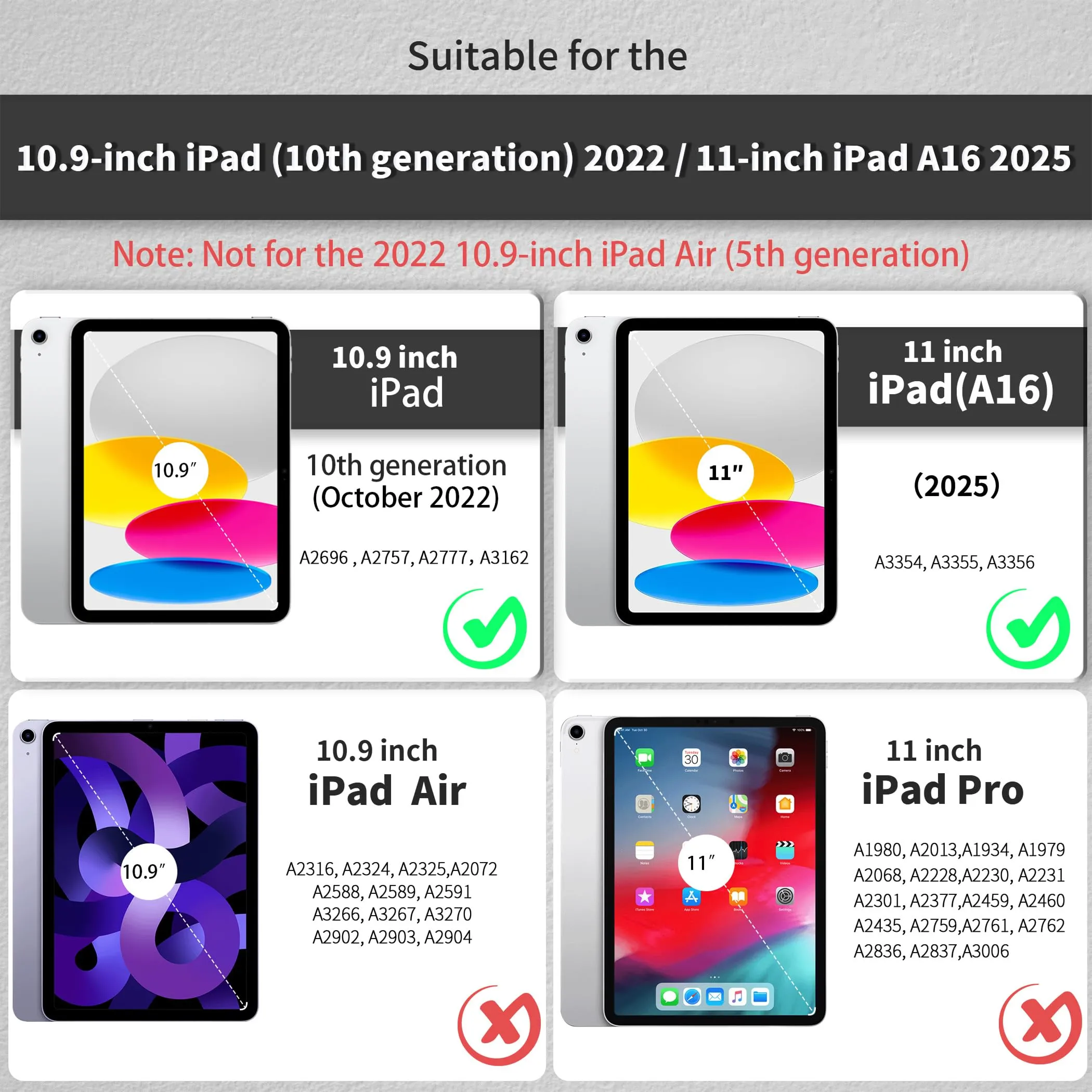 CACOE Cover per iPad 11ª Generazione (2025) 11 pollici / iPad 10ª Generazione 10.9 (2022) - immagine 2