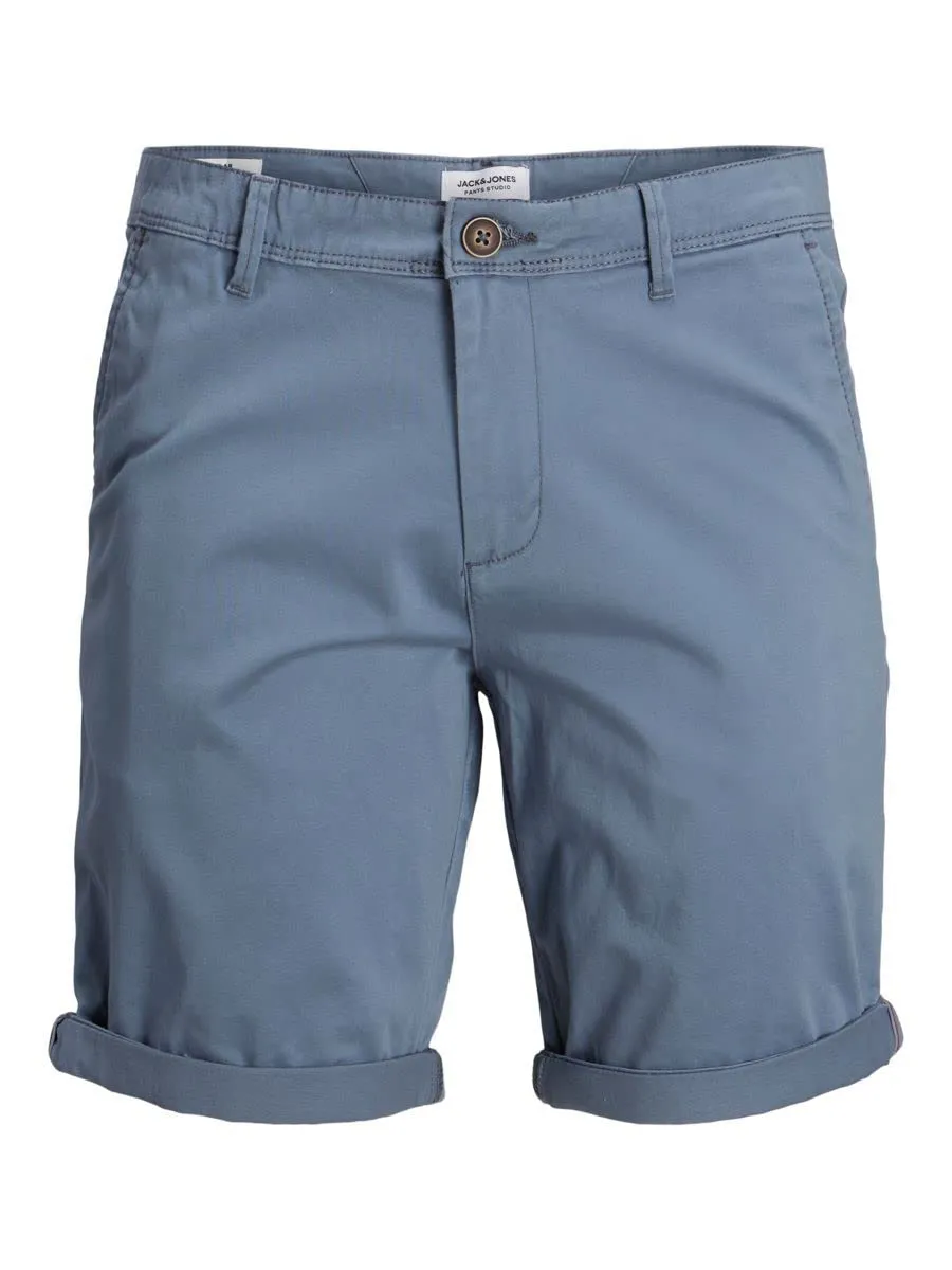 Jack & Jones Breve Bowie Solid Bermuda Chino Shorts - Flint Stone - immagine 1