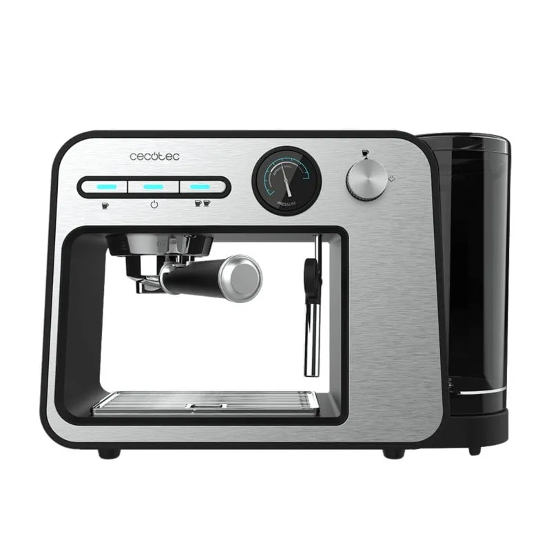 Cecotec Power Espresso 20 Square Pro Macchina da Caffè Espresso, 1450W, 20 Bar, Thermoblock, Vaporizzatore, Serbatoio Acqua 1L, Vassoio Riscaldante Tazze - immagine 1