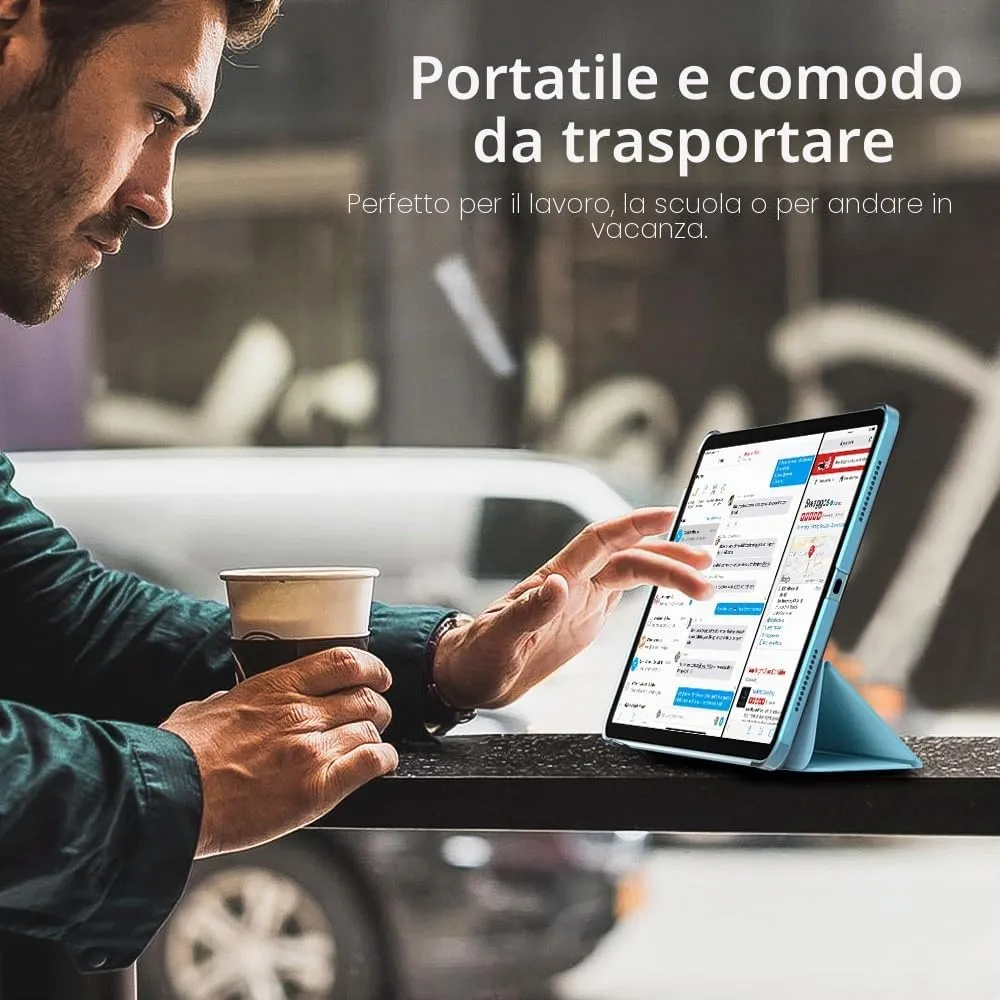 TiMOVO Cover per iPad Air 11" (M4/M3/M2, 5a/4a Gen), Blu Nebbioso - immagine 7