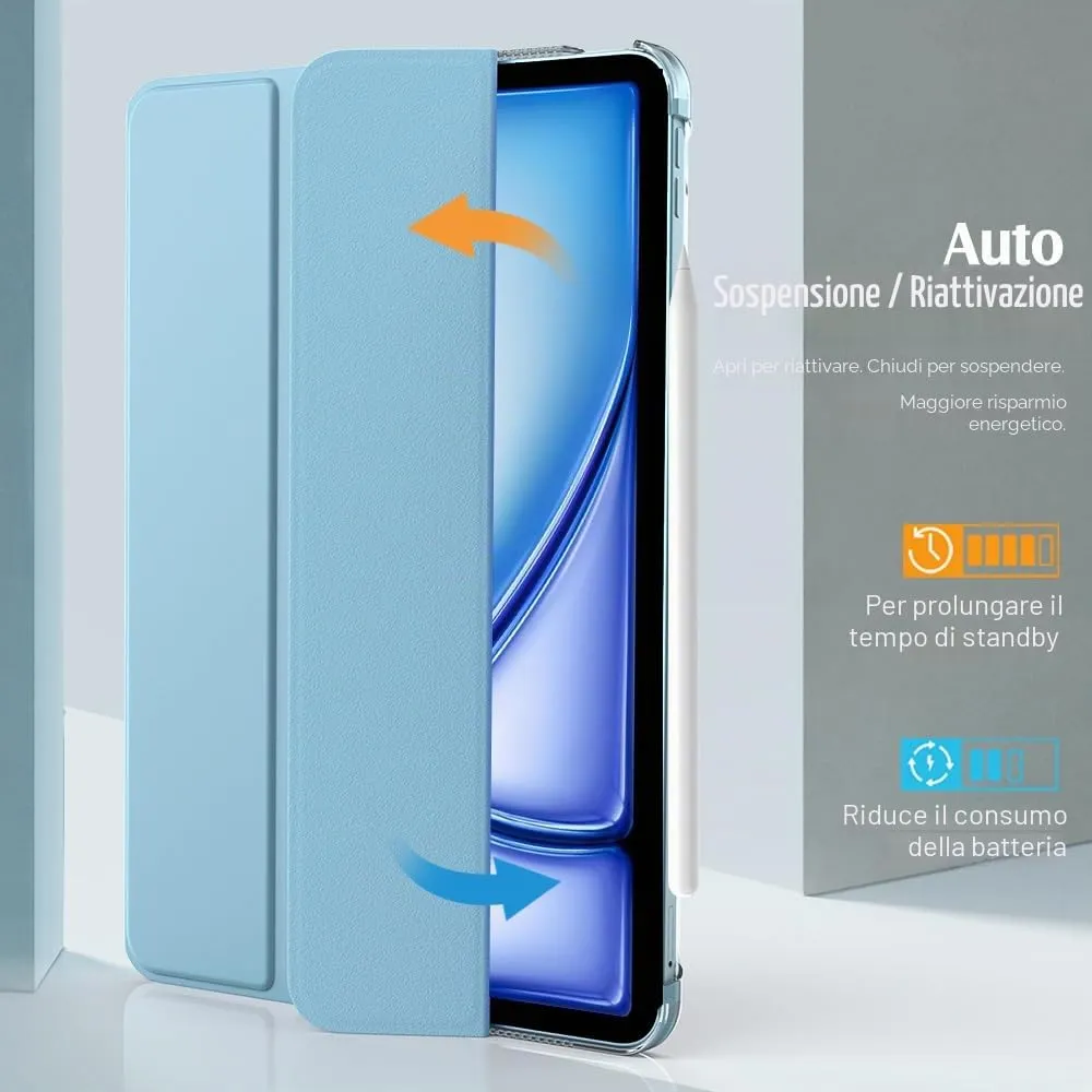 TiMOVO Cover per iPad Air 11" (M4/M3/M2, 5a/4a Gen), Blu Nebbioso - immagine 8
