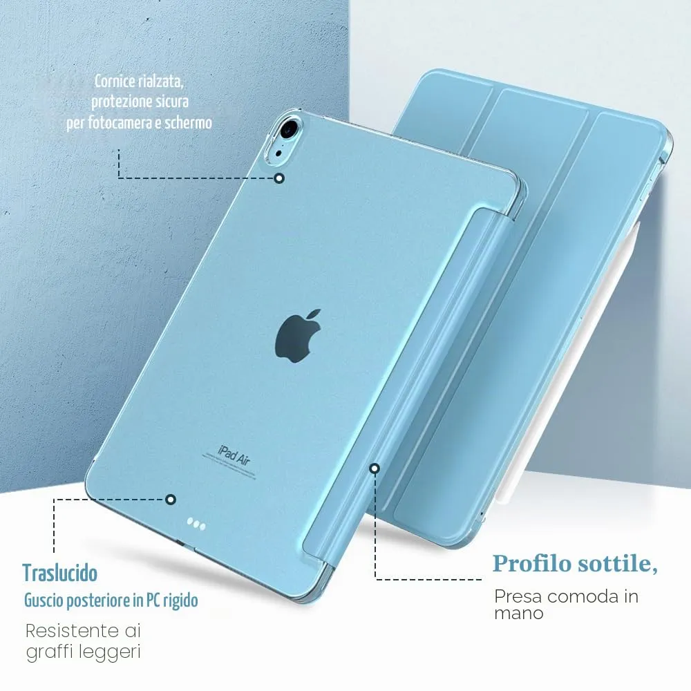 TiMOVO Cover per iPad Air 11" (M4/M3/M2, 5a/4a Gen), Blu Nebbioso - immagine 9