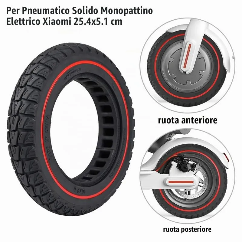 Aloskart Ruota Monopattino Elettrico 10x2.0 Gomme Piene Serie T-Rex - immagine 4