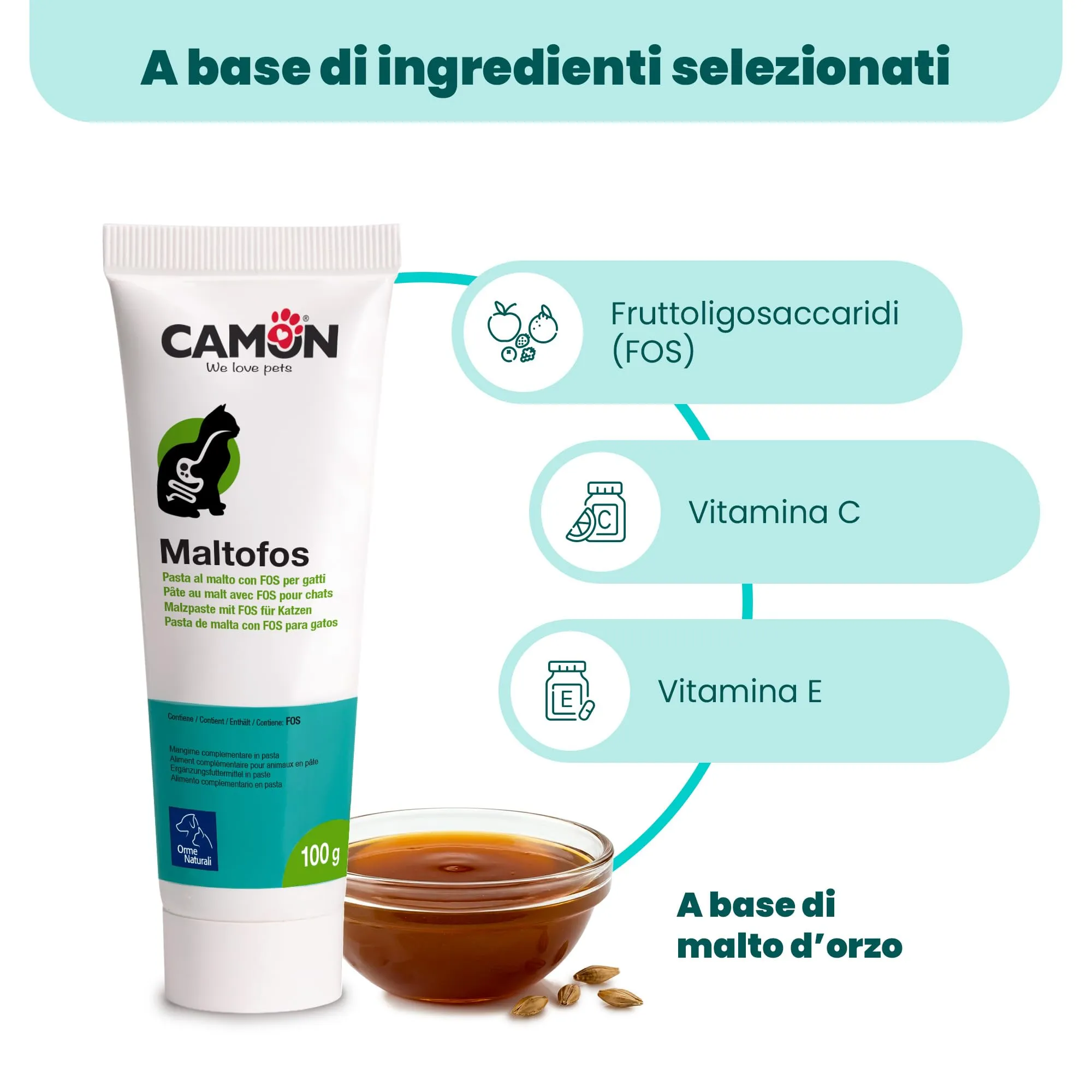 Camon Maltofos - Pasta al Malto con FOS, 100g - immagine 3