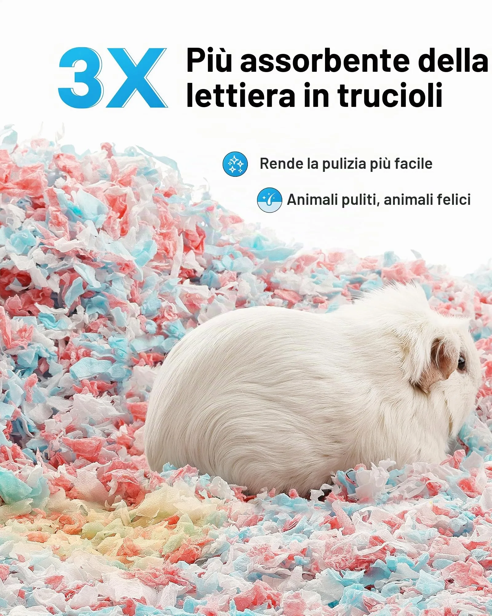 BUCATSTATE Lettiera in Carta Pellet per Criceti, Conigli Nani e Piccoli Roditori, 70L - immagine 7