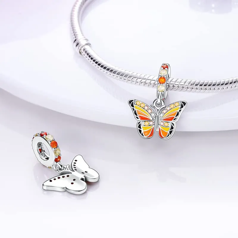 TINSLO Bead Charm Ciondolo Argento Sterling 925 con Cubic Zirconia per Braccialetti e Collane Europee - immagine 2