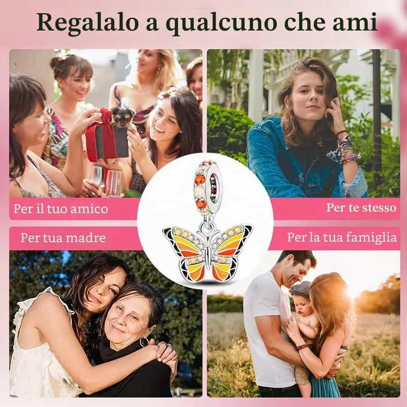 TINSLO Bead Charm Ciondolo Argento Sterling 925 con Cubic Zirconia per Braccialetti e Collane Europee - immagine 6