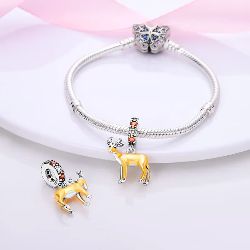 TINSLO Bead Charm in Argento Sterling 925 con Cubic Zirconia, Compatibile con Braccialetti e Collane Pandora e Europei - immagine 3