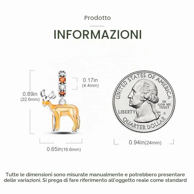 TINSLO Bead Charm in Argento Sterling 925 con Cubic Zirconia, Compatibile con Braccialetti e Collane Pandora e Europei - immagine 5
