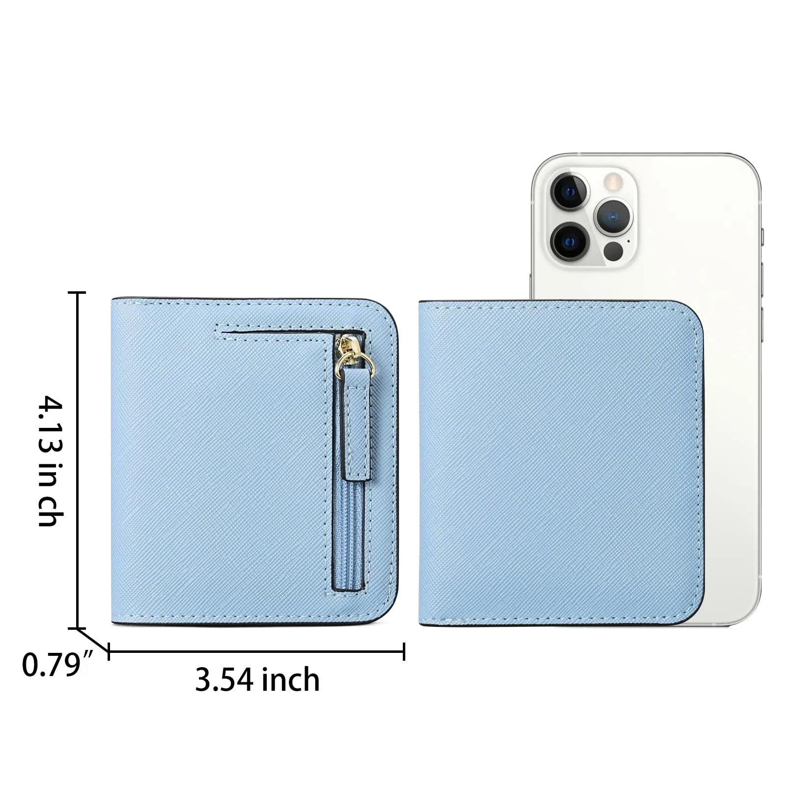 GAEKEAO Portafoglio da Donna in Pelle RFID, Portamonete Piccolo con 7 Scomparti per Carte e Tasca con Cerniera - immagine 5