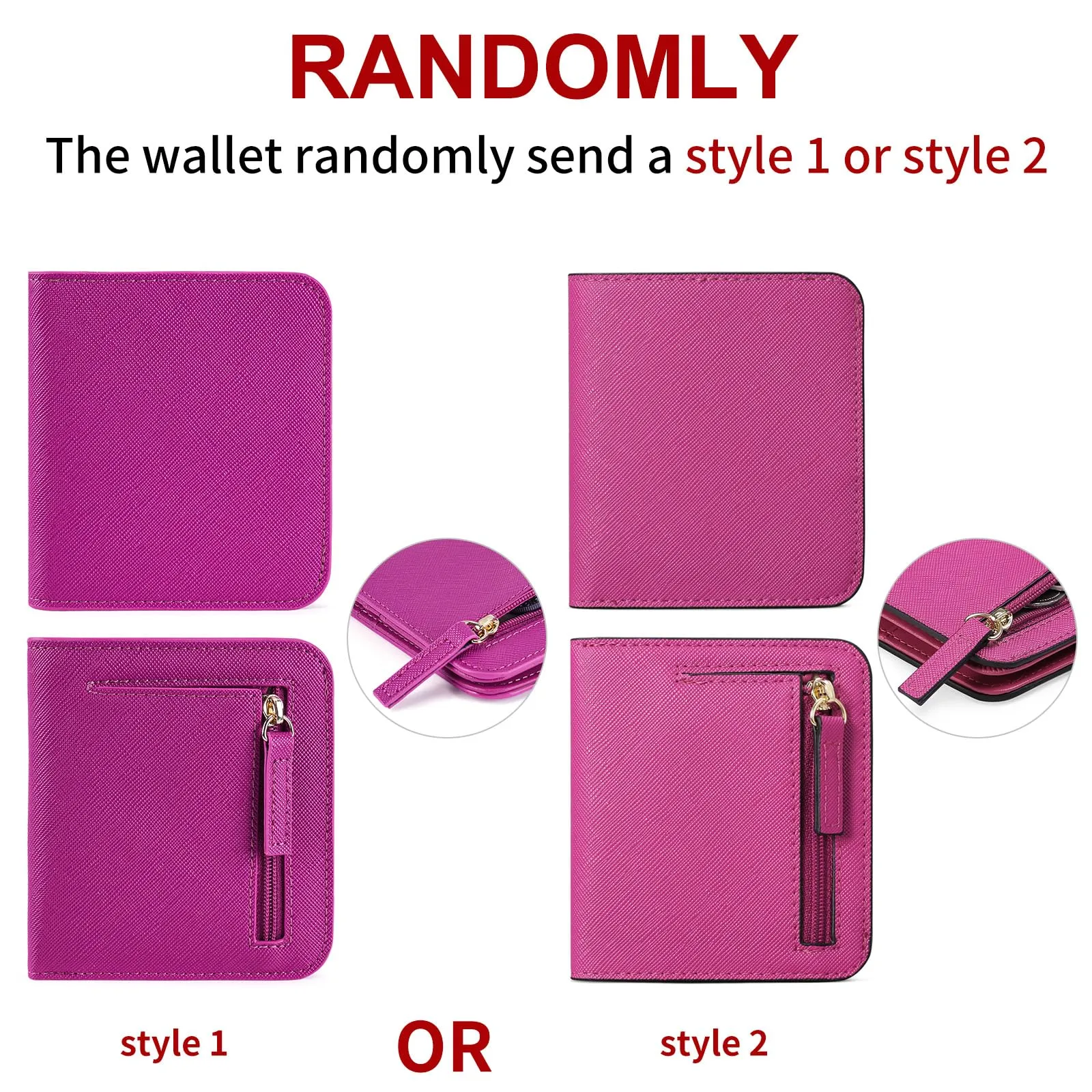GAEKEAO Portafoglio da Donna in Pelle con Blocco RFID, 7 Scomparti per Carte, Finestra ID e Tasca con Cerniera - immagine 3