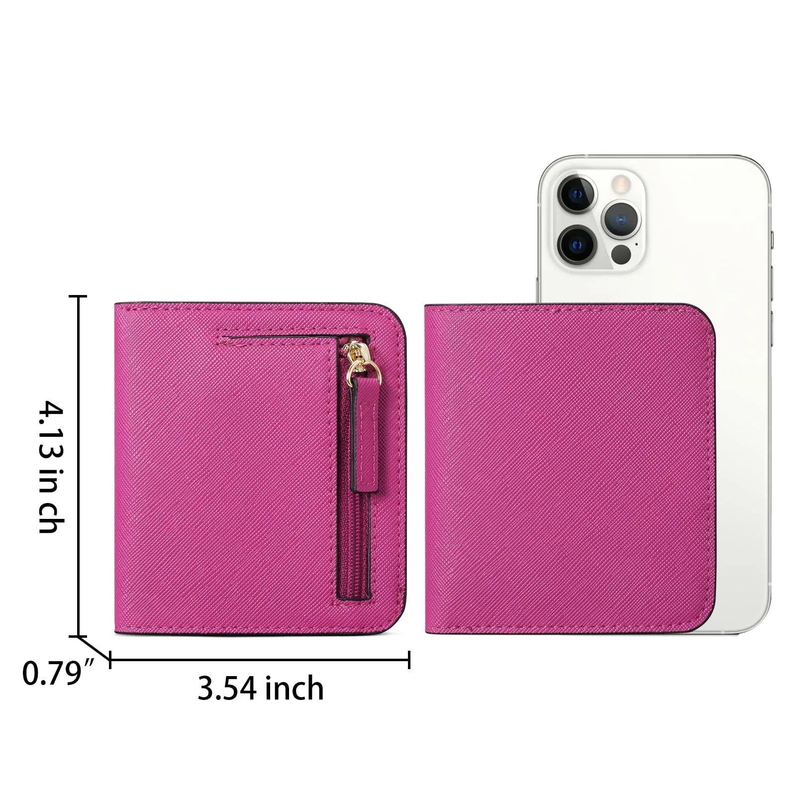 GAEKEAO Portafoglio da Donna in Pelle con Blocco RFID, 7 Scomparti per Carte, Finestra ID e Tasca con Cerniera - immagine 5