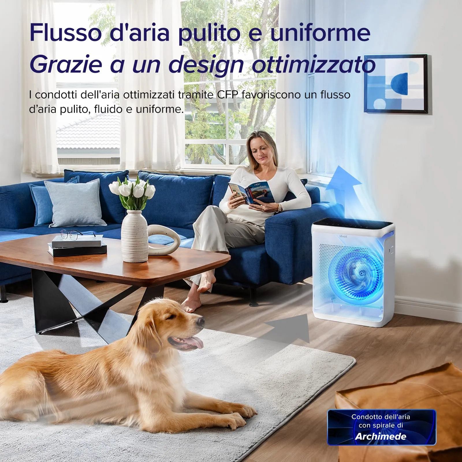 Levoit Vital 200S Purificatore d'Aria Smart con Modalità Animale, CADR 416m³/h, fino a 108㎡ - immagine 5