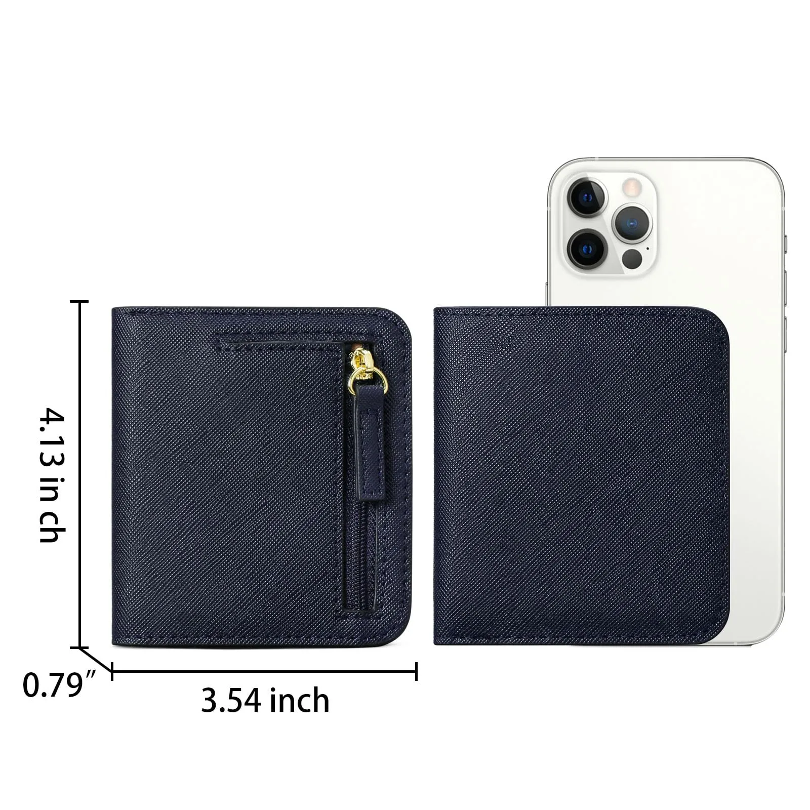 GAEKEAO Portafoglio da Donna in Pelle, Piccolo Portafoglio con Blocco RFID, 7 Scomparti per Carte e Tasca con Cerniera - immagine 5