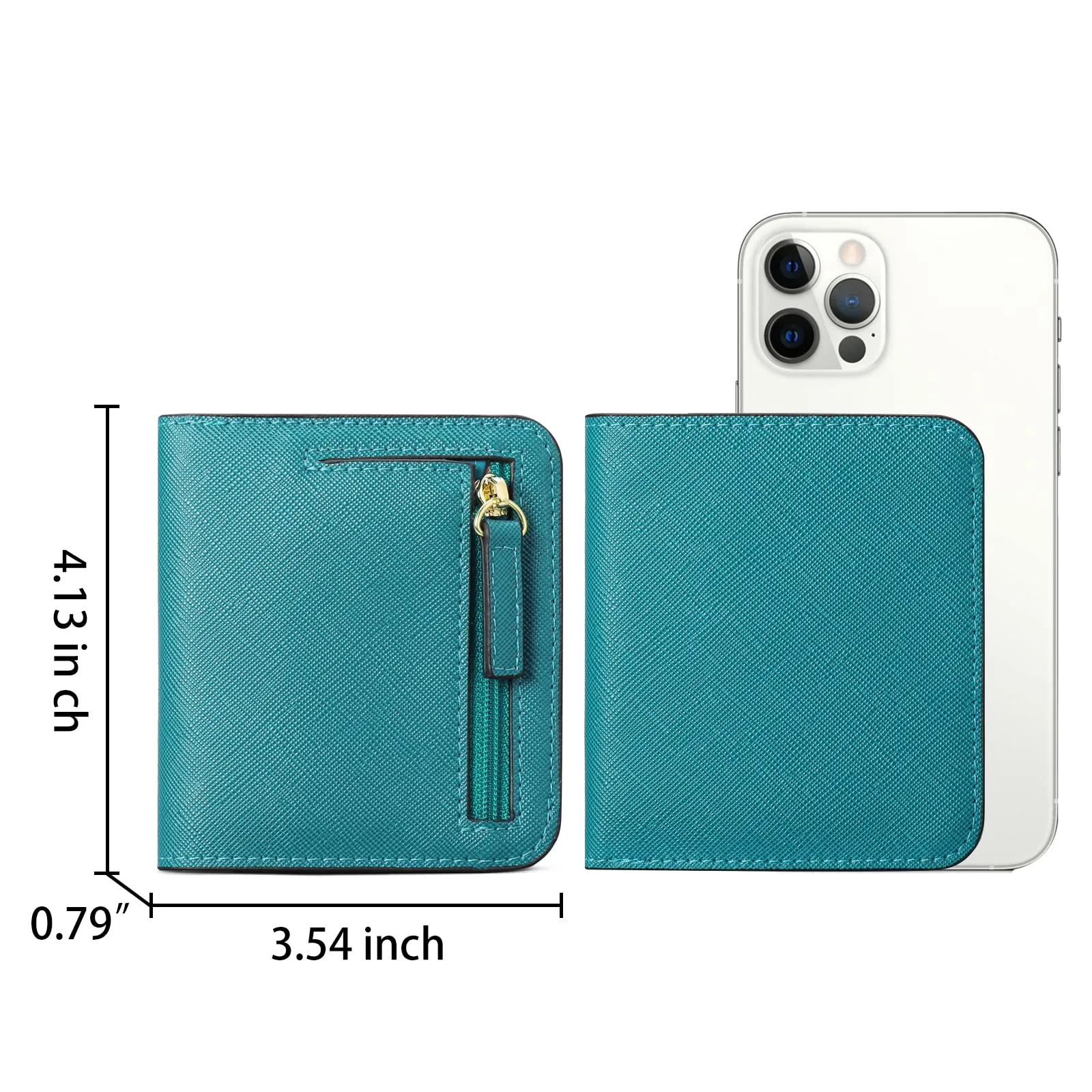 GAEKEAO Portafoglio da Donna in Pelle RFID, Compatto con 7 Scomparti per Carte, Finestra ID e Tasca con Cerniera - immagine 5