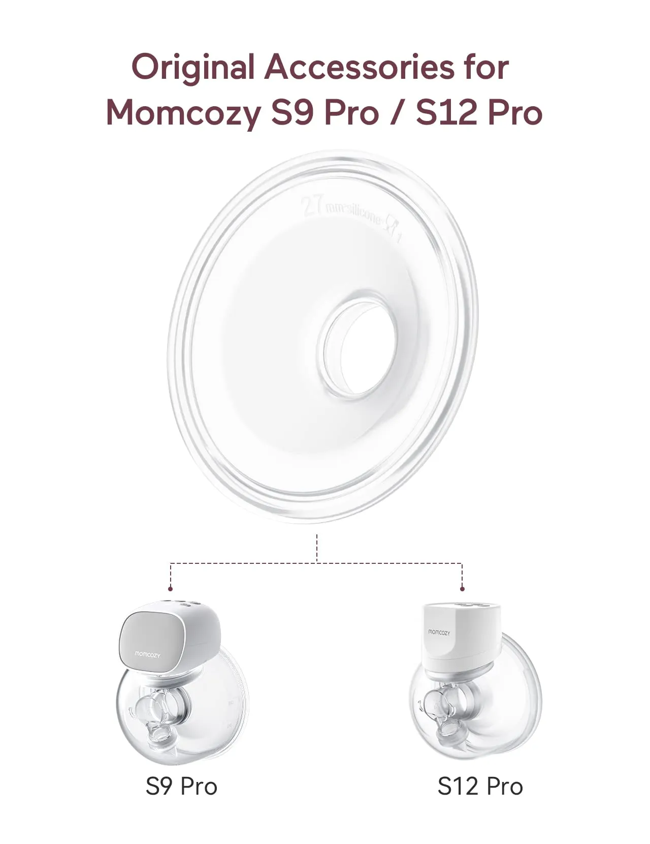 Momcozy Flangia a Tenuta Singola 27 mm per Tiralatte S9 Pro/S12 Pro, 1 Pezzo - immagine 3