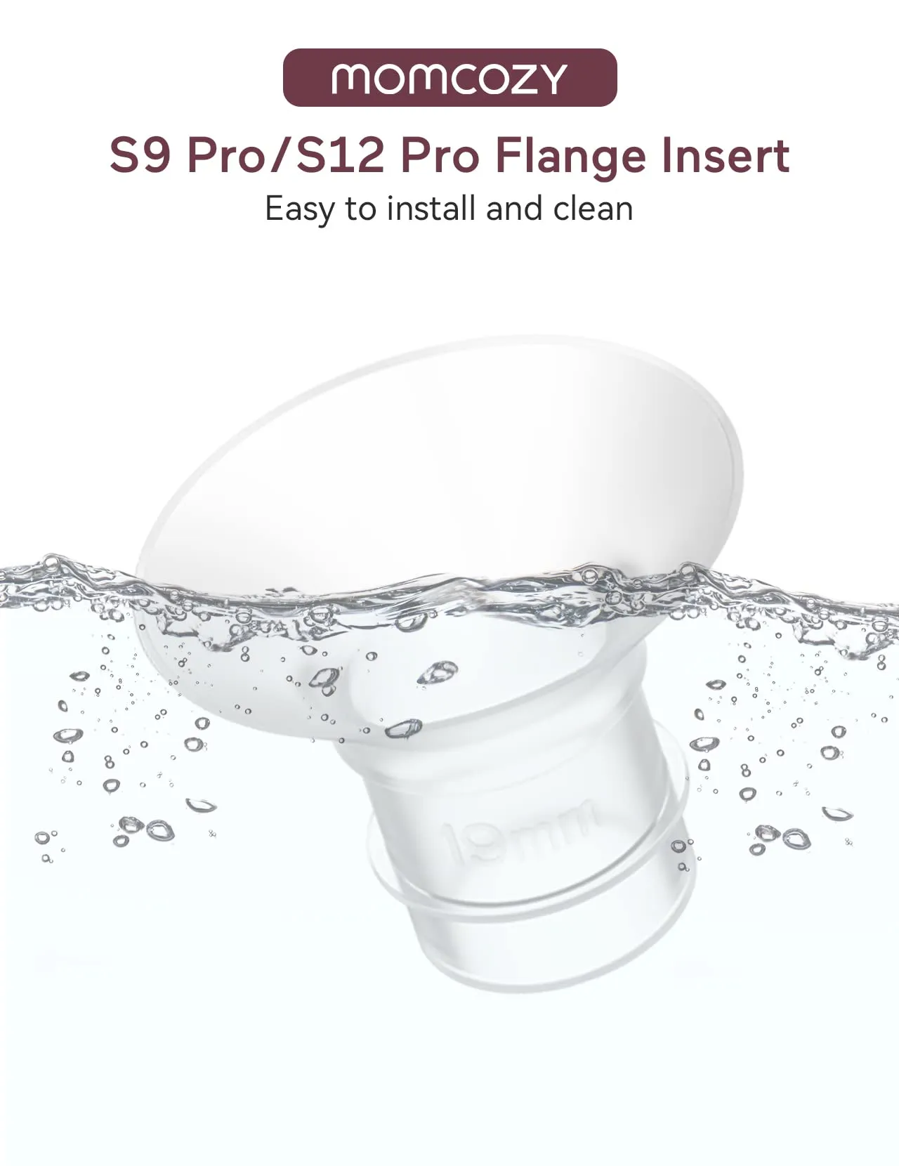 Momcozy Inserto Flangia 19mm per Tiralatte S9 Pro/S12 Pro, 1 pezzo - immagine 3