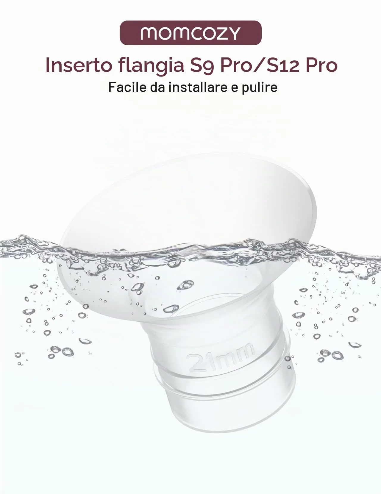 Momcozy Inserto Flangia 21mm per Tiralatte S9 Pro/S12 Pro, 1 Pezzo - immagine 5