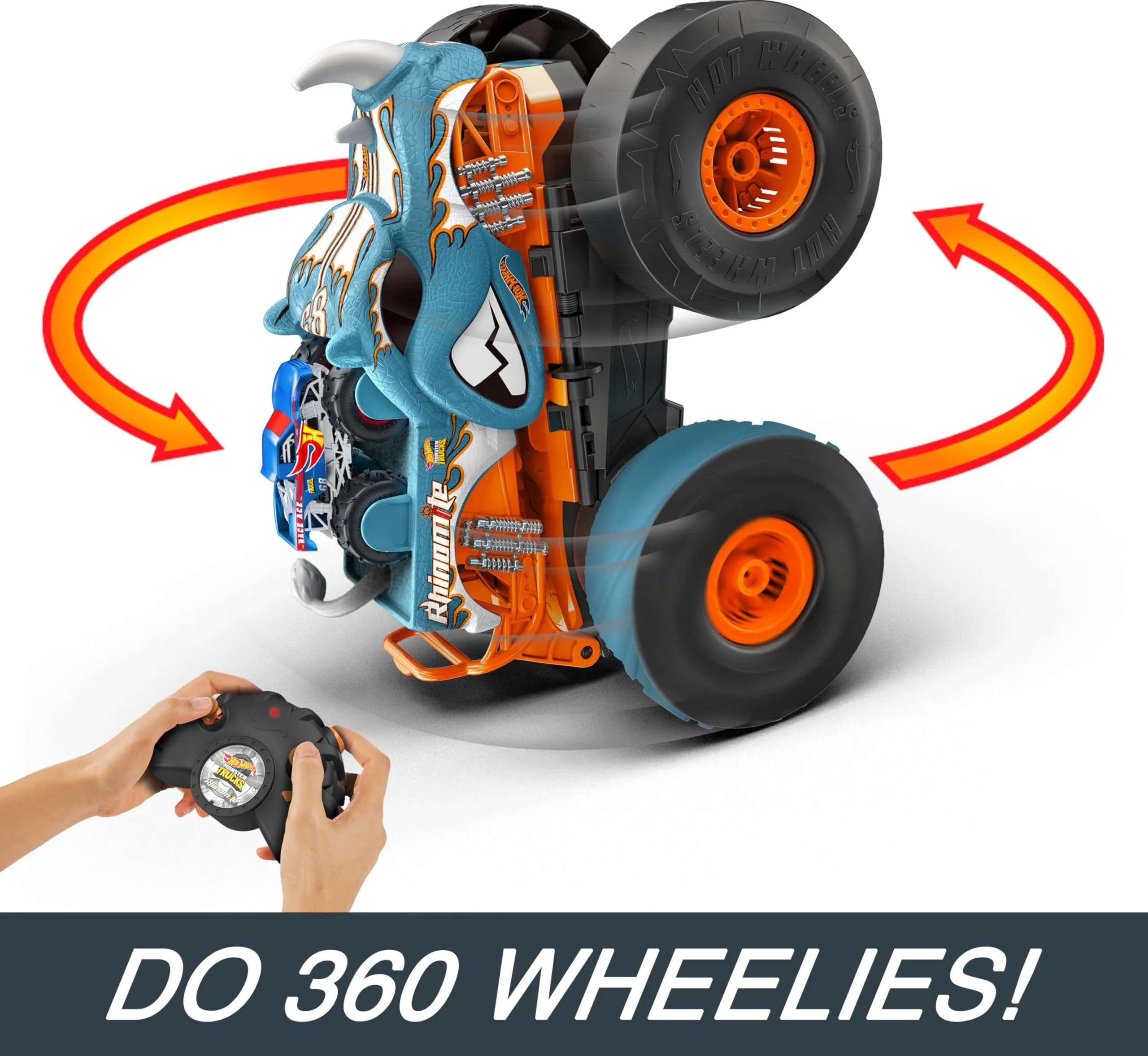 Hot Wheels Monster Trucks HW Rhinomite Trasformabile Radiocomandato - immagine 4