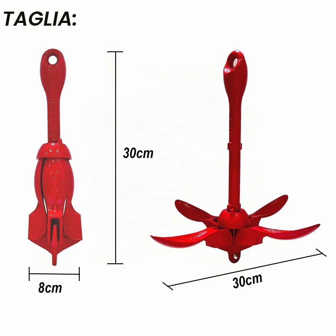 BeGrit Ancora Pieghevole 1.5kg per Kayak e Gommone con Cima - immagine 2