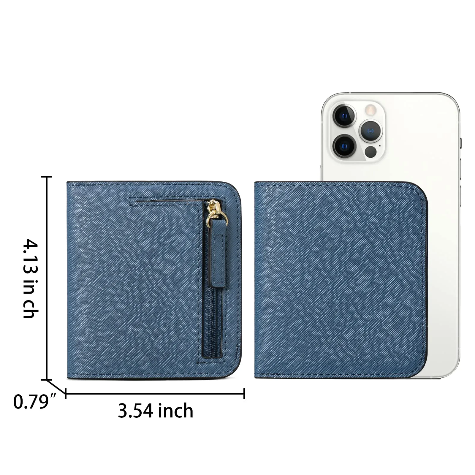 GAEKEAO Portafoglio da Donna in Pelle Mini con Blocco RFID, 7 Scomparti per Carte, Finestra ID e Tasca con Cerniera - immagine 5