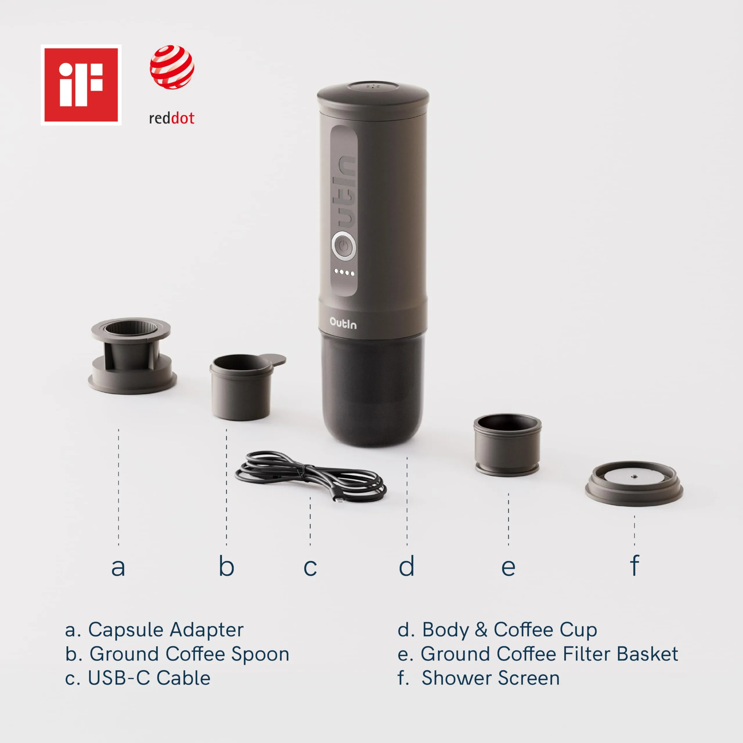 OutIn Nano Macchina da caffè espresso elettrica portatile, Teal - immagine 2