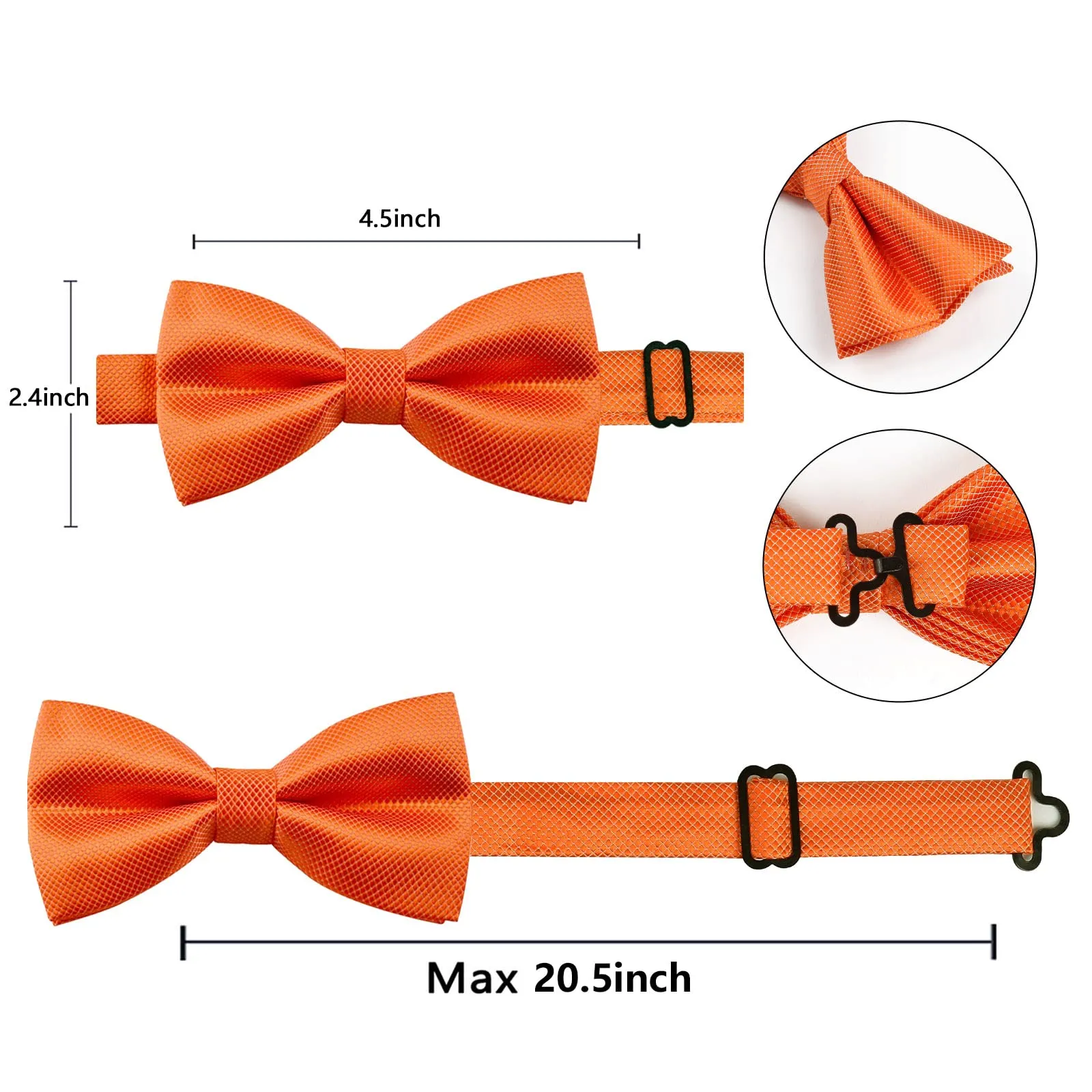 Alizeal Set Papillon Pre-annodato, Gemelli e Pochette, Arancione - immagine 9