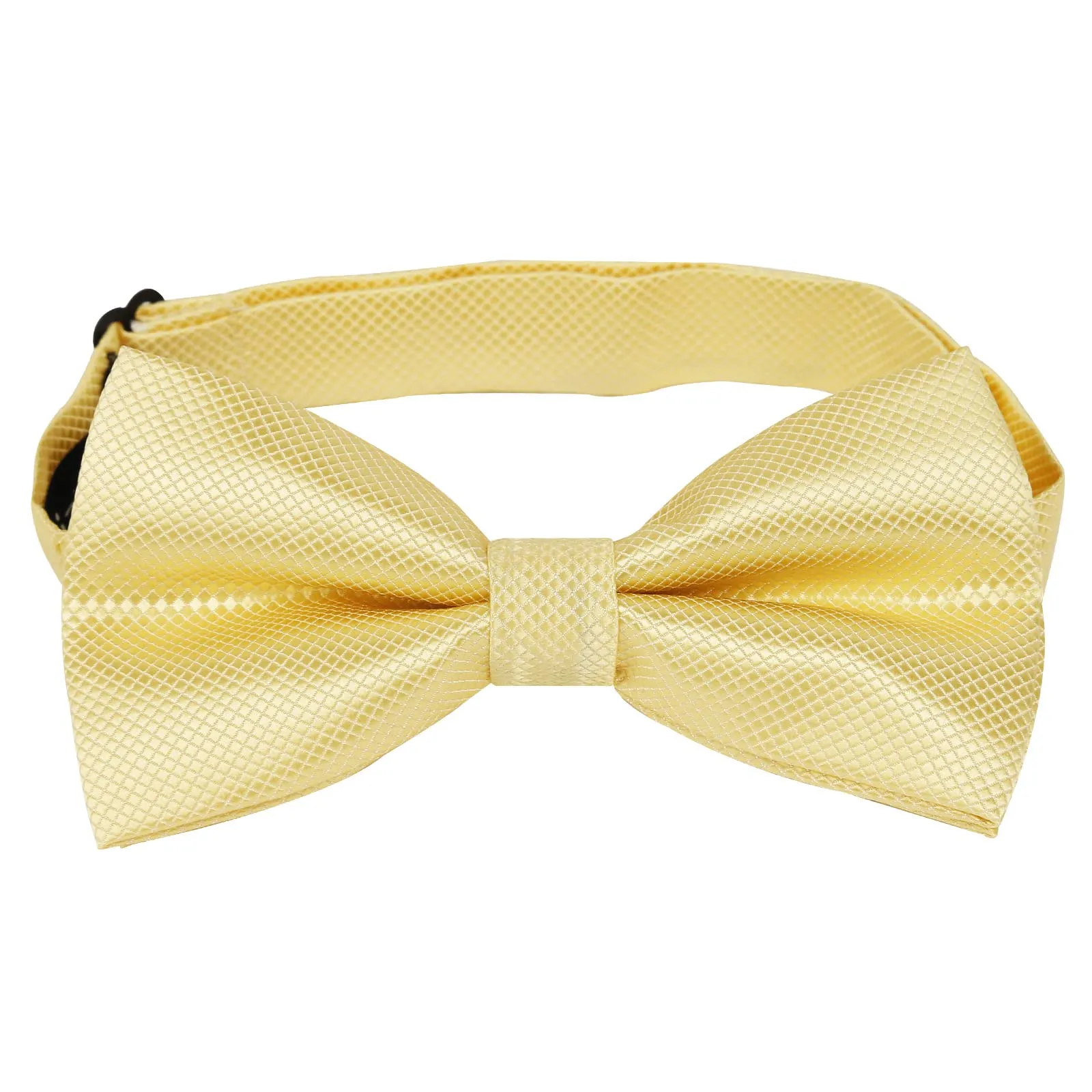 Alizeal Set da uomo con papillon, fazzoletto e gemelli, 054-Giallo oca, Taglia unica - immagine 3