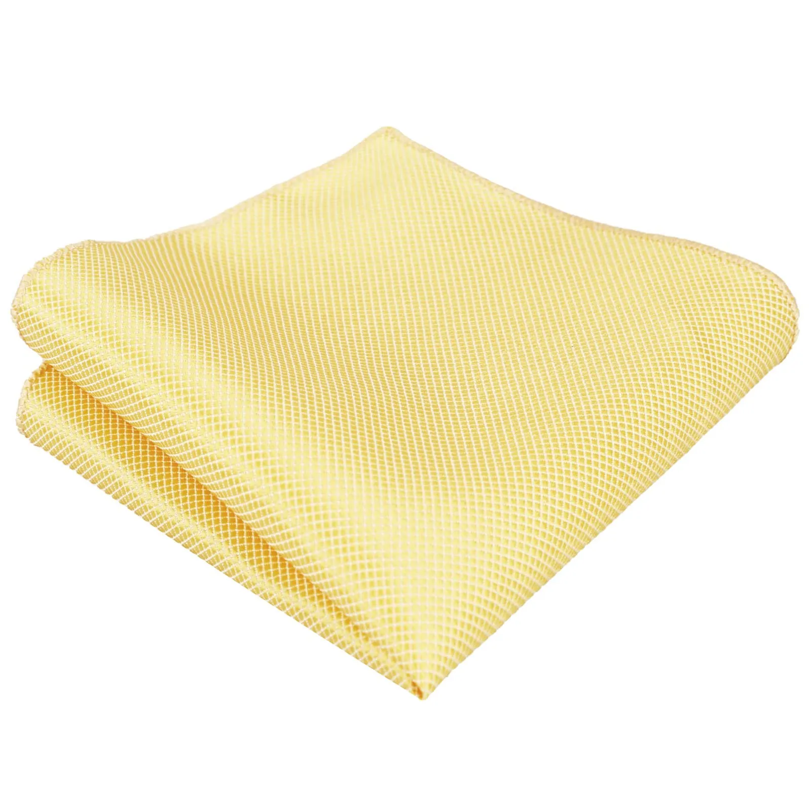 Alizeal Set da uomo con papillon, fazzoletto e gemelli, 054-Giallo oca, Taglia unica - immagine 5