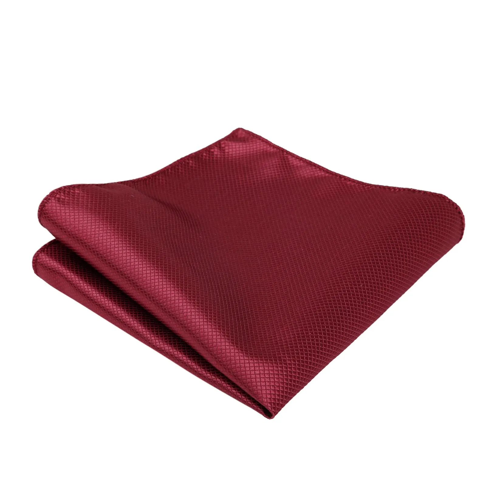 Alizeal Set da uomo con papillon, fazzoletto e gemelli - 054-Borgogna, Taglia unica - immagine 4