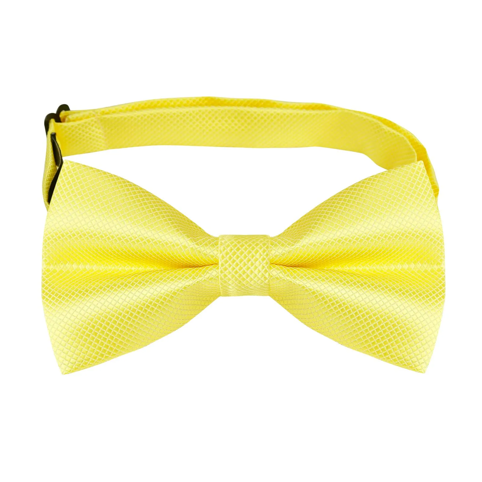 Alizeal Set da uomo con papillon, fazzoletto e gemelli, 054-Giallo, Taglia unica - immagine 3