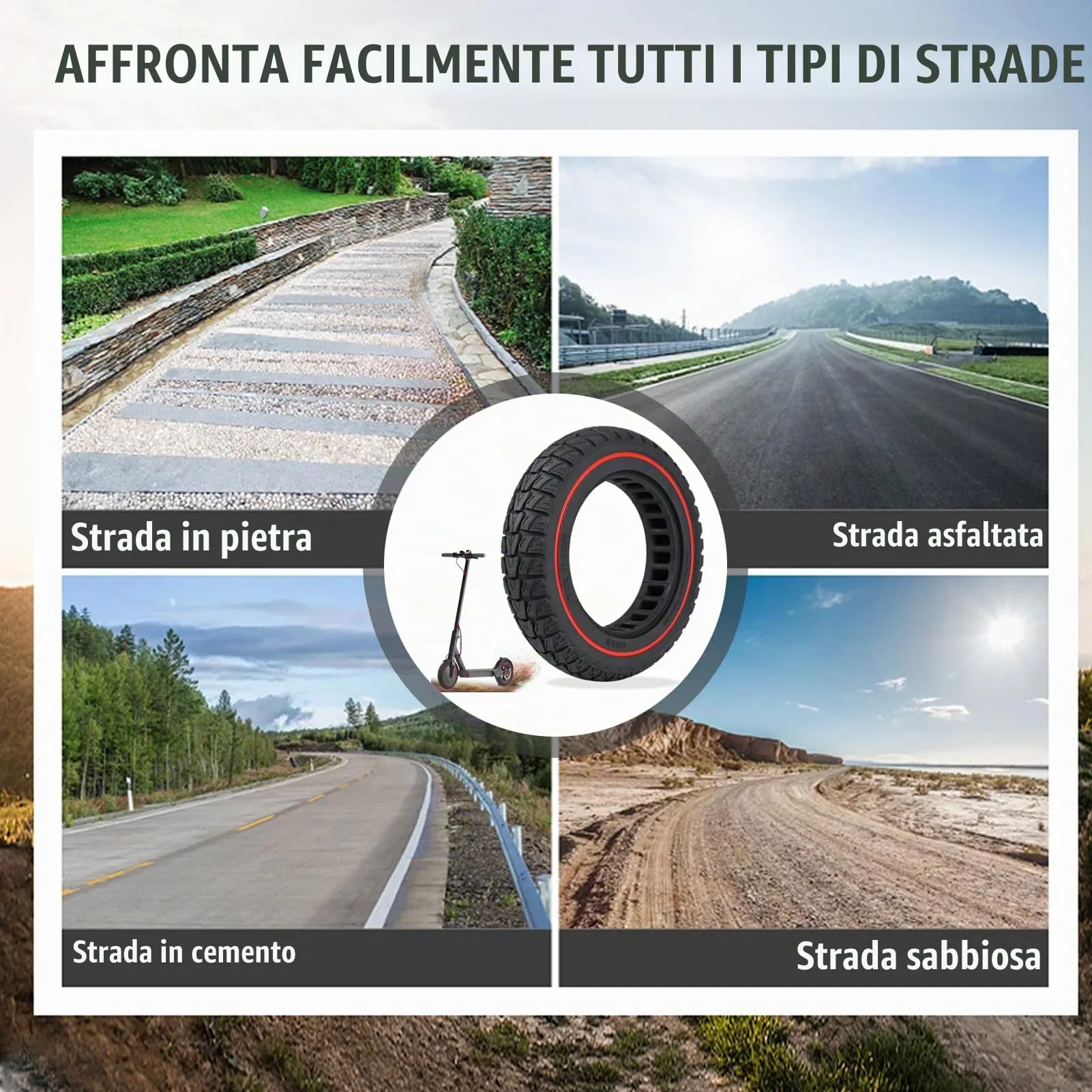 Aloskart Ruote Monopattino Elettrico T-Rex 10x2.0-6.5 Gomme Piene 10 Pollici - immagine 5