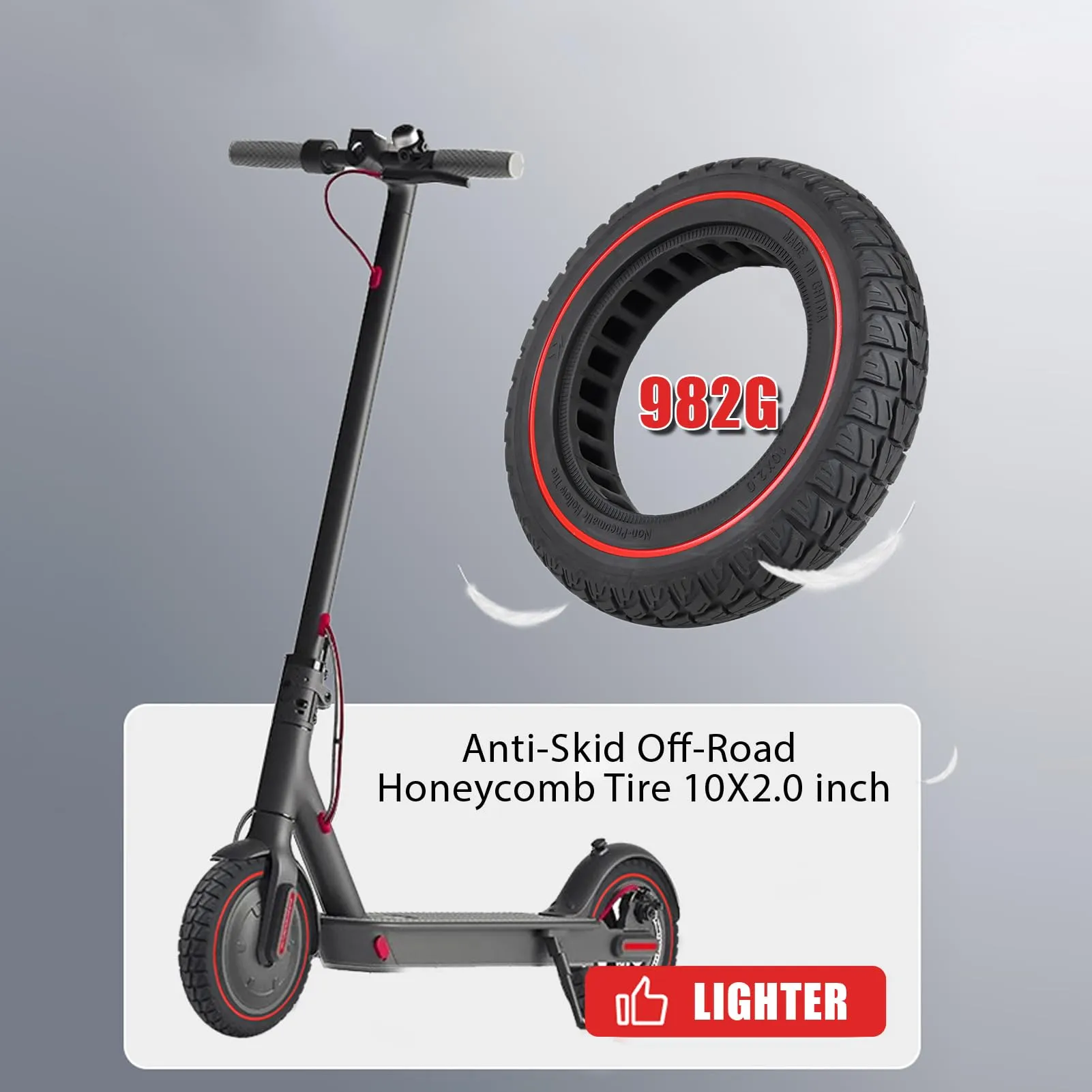 Aloskart Ruote Monopattino Elettrico T-Rex 10x2.0-6.5 Gomme Piene 10 Pollici - immagine 6