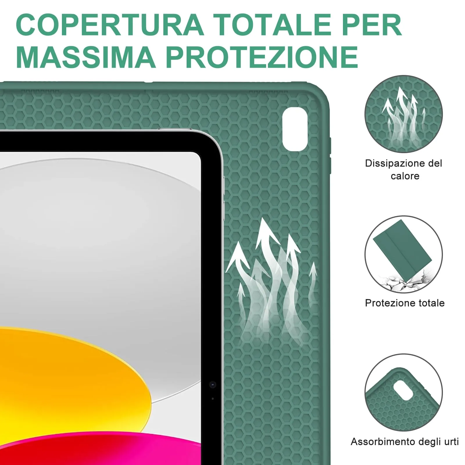IVEOPPE Tastiera e Cover per iPad 11 Generazione (11" 2025) e iPad 10 Generazione (10.9" 2022) A16 - immagine 8