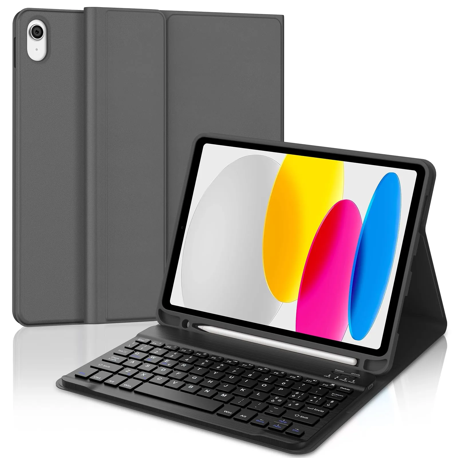 IVEOPPE Tastiera e Custodia per iPad 11 Generazione 11" (2025) e iPad 10 Generazione 10.9" (2022) A16 - immagine 1
