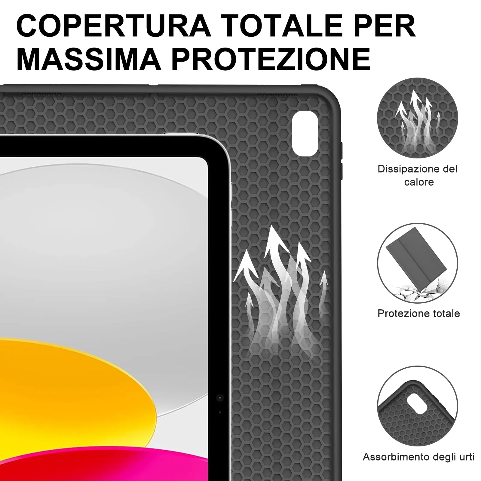 IVEOPPE Tastiera e Custodia per iPad 11 Generazione 11" (2025) e iPad 10 Generazione 10.9" (2022) A16 - immagine 7