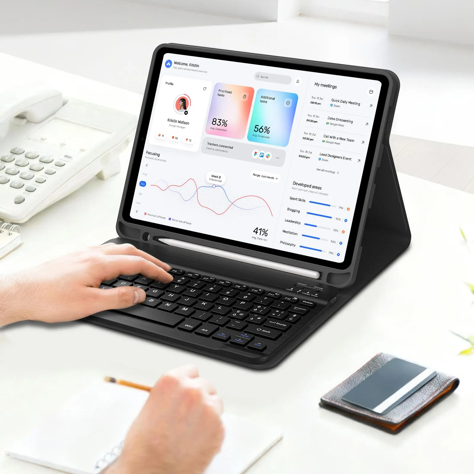 IVEOPPE Tastiera e Custodia per iPad 11 Generazione 11" (2025) e iPad 10 Generazione 10.9" (2022) A16 - immagine 8