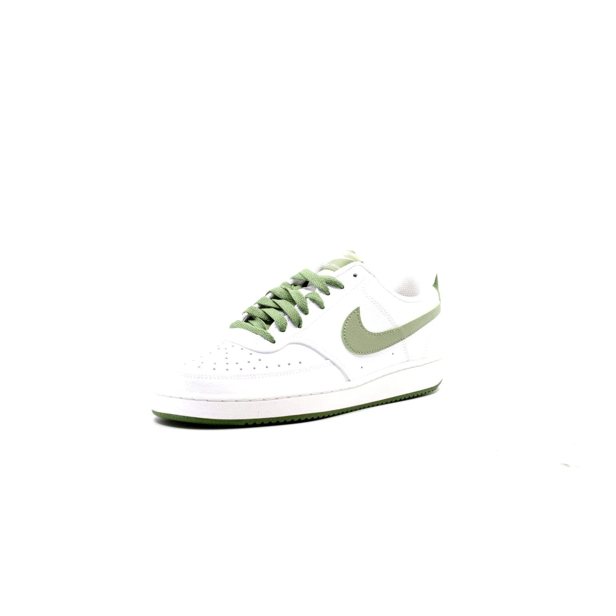 Nike Court Vision Lo, White/Oil Green-Treeline-Sail, FJ5480-100, 43 EU - immagine 8