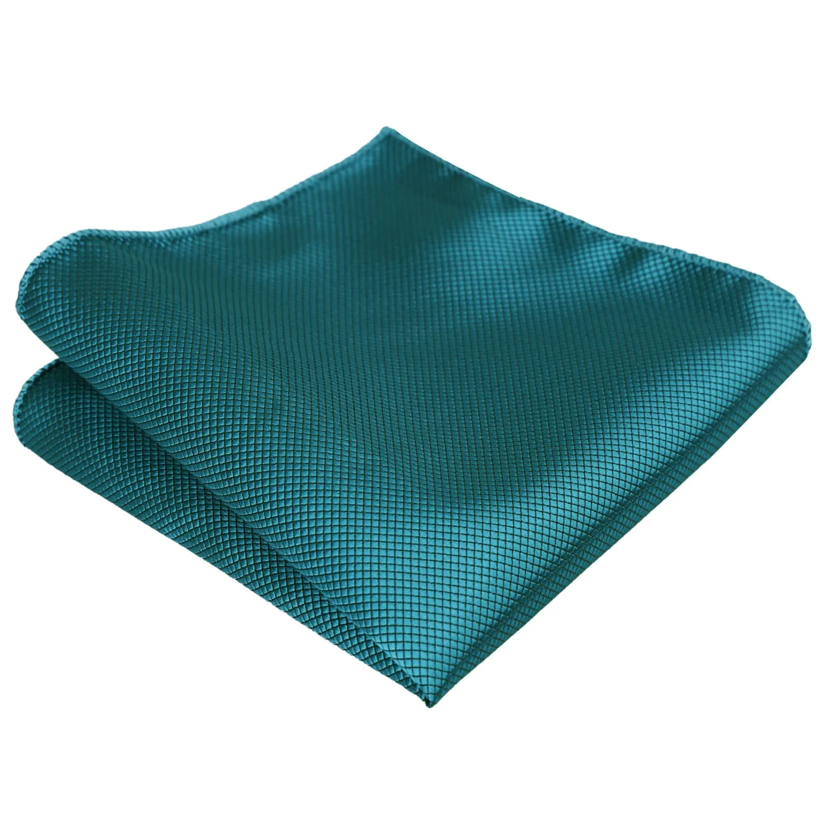 Alizeal Set da uomo con papillon, fazzoletto e gemelli - 054-Teal scuro, Taglia unica - immagine 5
