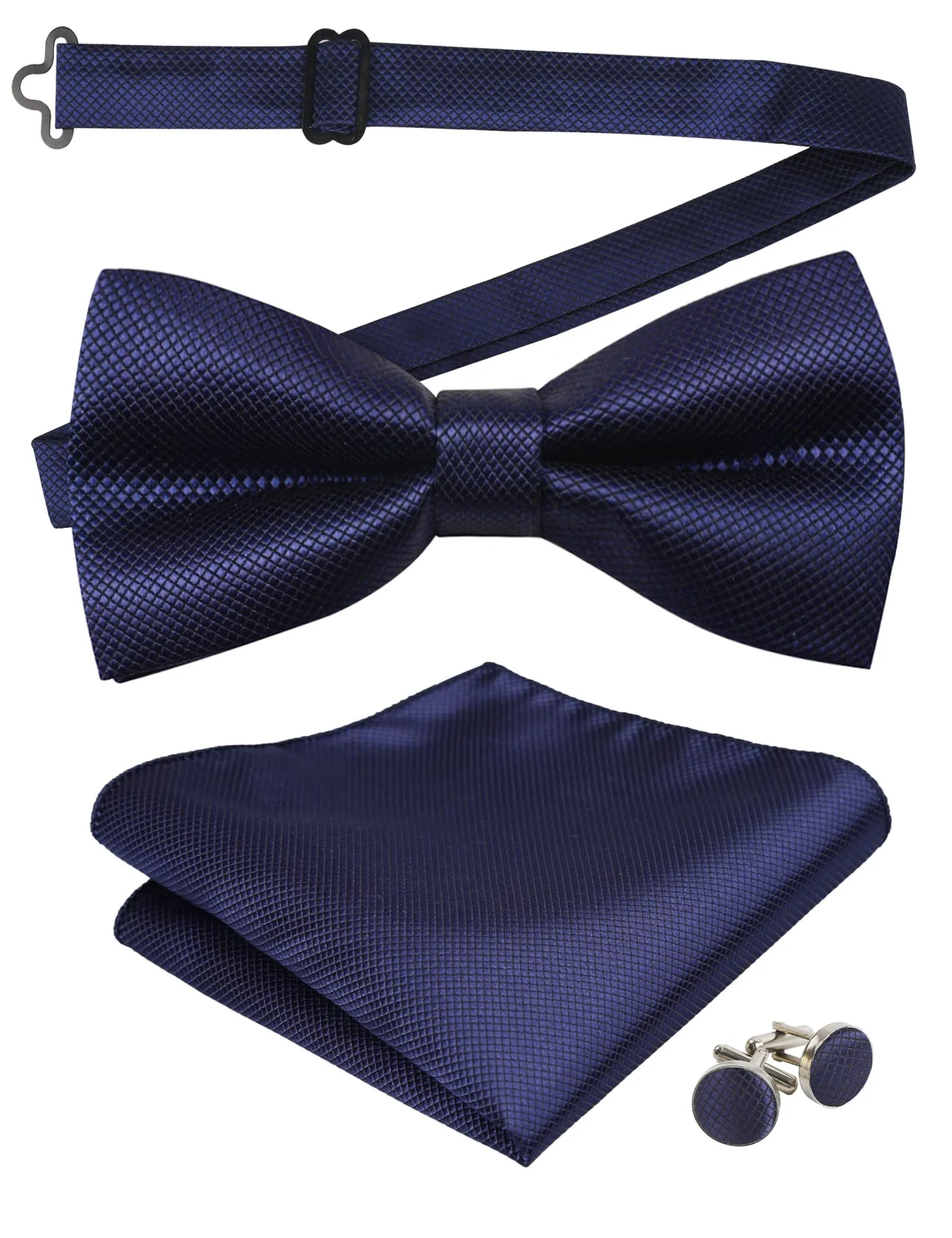 Alizeal Set Papillon, Gemelli e Pochette - Dark Navy - immagine 1
