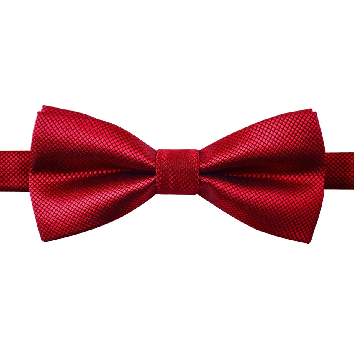 Alizeal Set Papillon Pre-legato, Gemelli e Pochette da Taschino, Rosso Vino - immagine 4