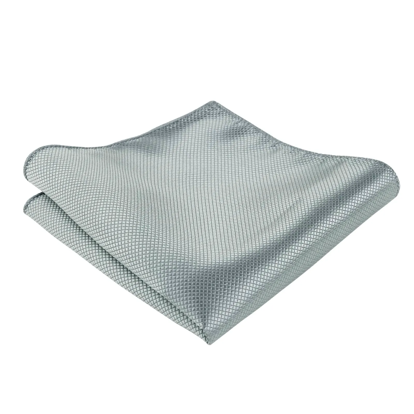 Alizeal Set Papillon Pre-annodato, Fazzoletto da Taschino e Gemelli - 054-Grigio Chiaro - immagine 4
