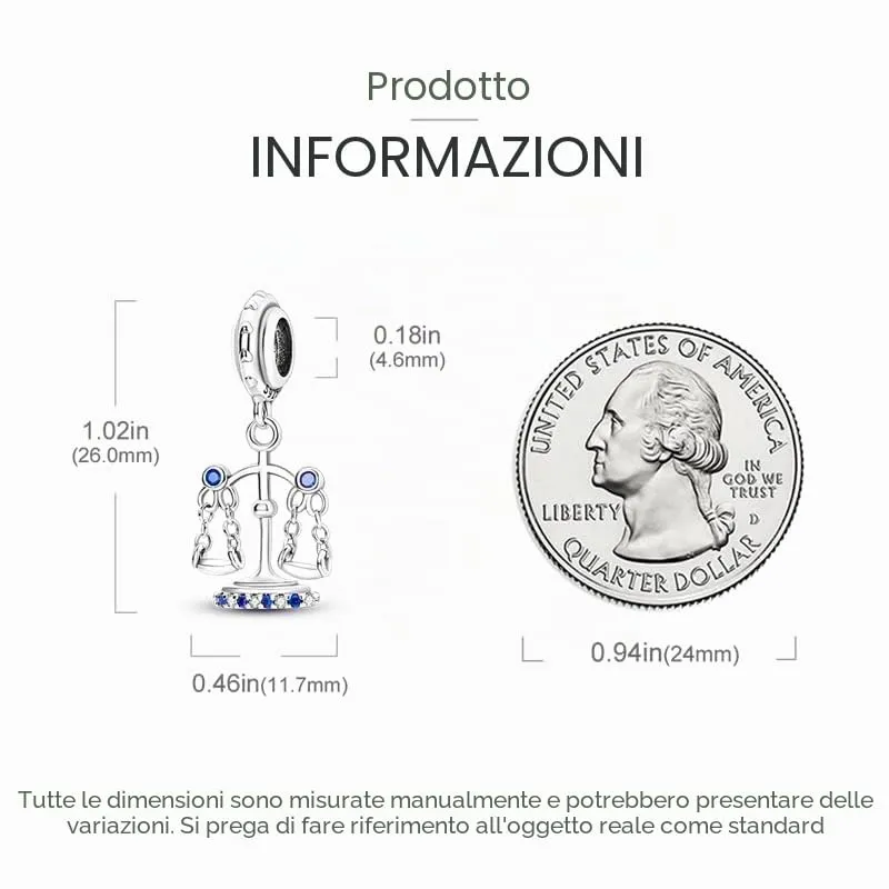 TINSLO Bead Charm in Argento Sterling 925 con Cubic Zirconia per Braccialetti e Collane Europei - immagine 5