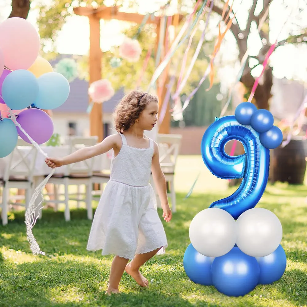OFFCUP Palloncini Compleanno Blu 101 cm, Numero 16/61 - immagine 6