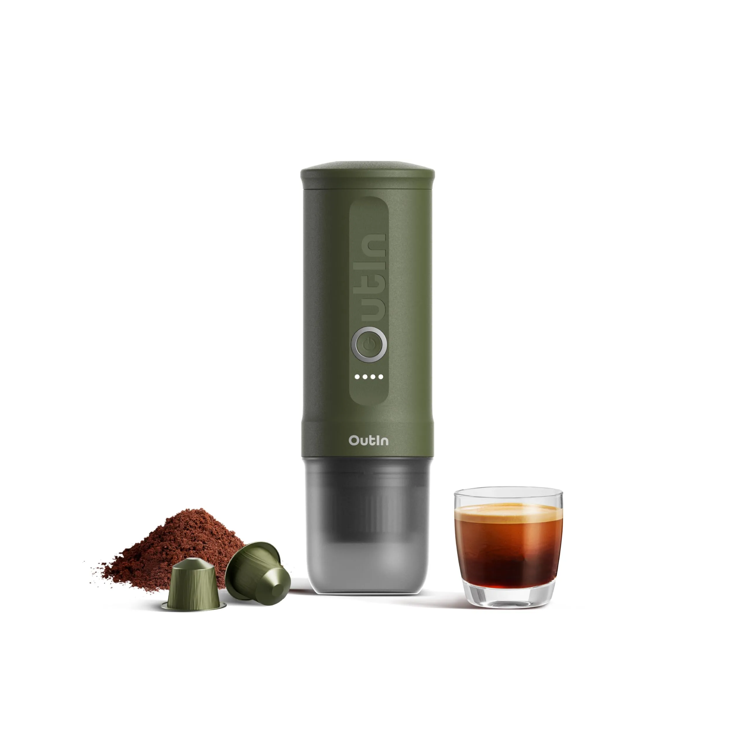 OutIn Nano Macchina da caffè espresso elettrica portatile, Forest Green - immagine 1