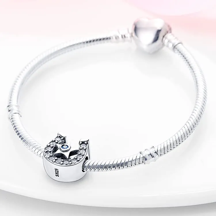TINSLO Bead Charm Ciondolo Argento Sterling 925 con Cubic Zirconia per Braccialetti e Collane Europei - immagine 2